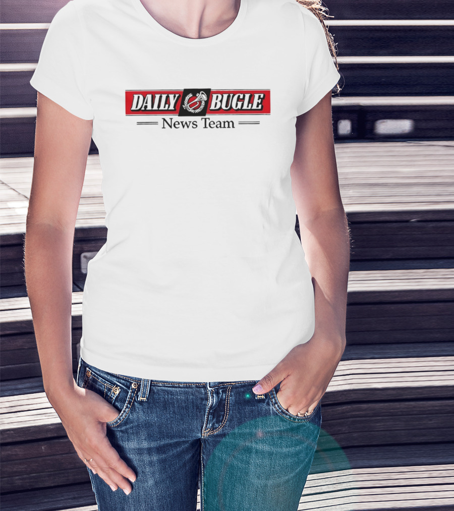 Daily Bugle News Team Logo With Iconic Newspaper T-Shirt