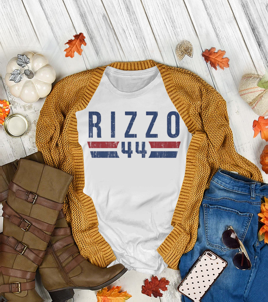 Rizzo 44 Distressed Tall Red Blue Wing Stripes T-Shirt