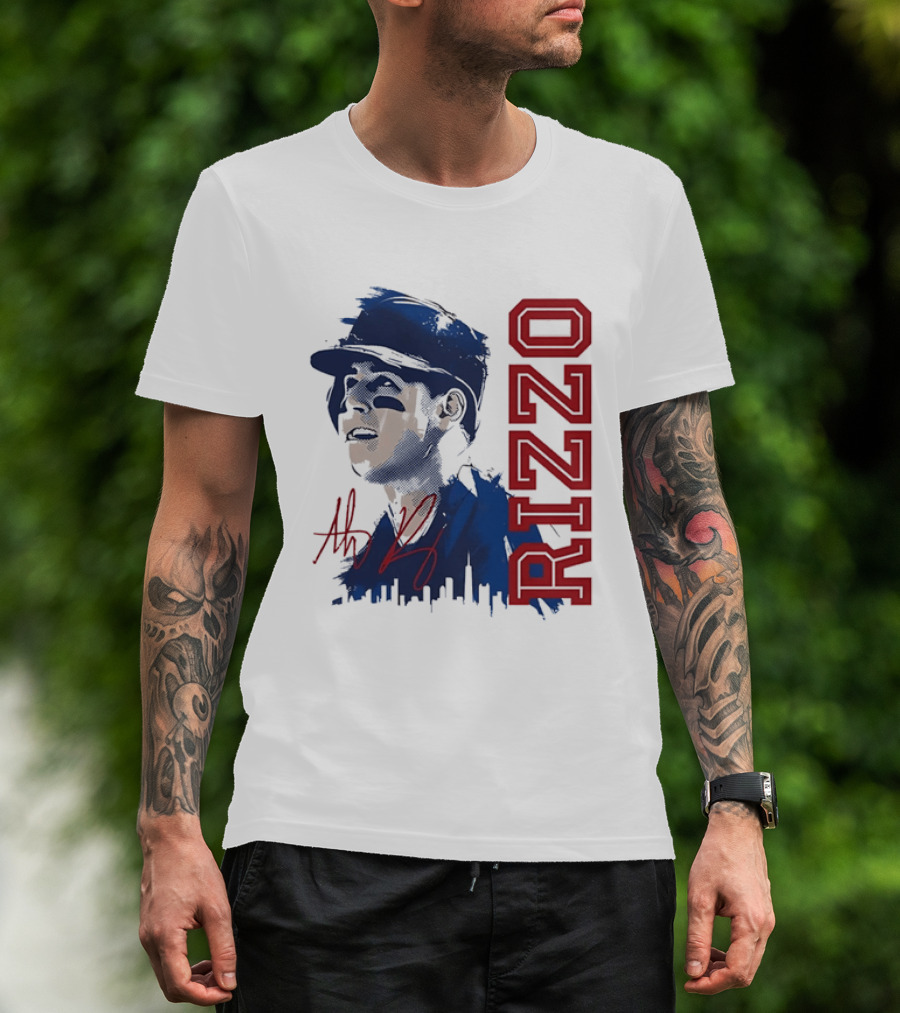 Rizzo Halftone Player Skyline Signatures T-Shirt