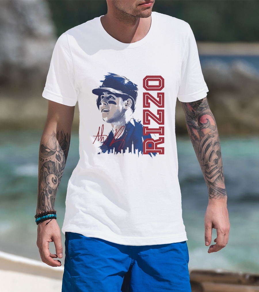 Rizzo Halftone Player Skyline Signatures T-Shirt