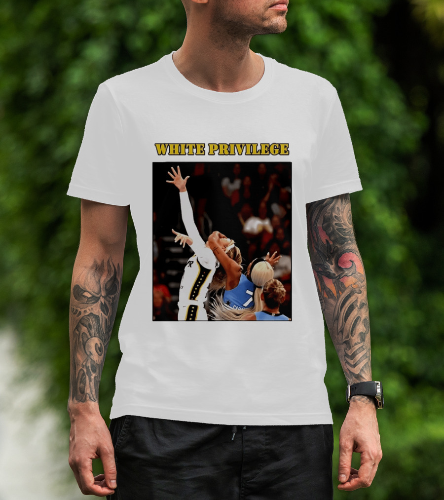 WHITE PRIVILEGE Sophie Cunningham DiJonai Carrington Basketball Confrontation T-Shirt