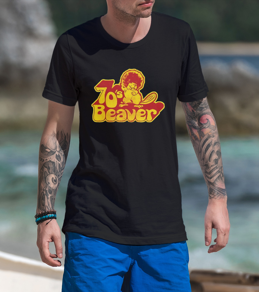 70's Beaver Retro Funky Cartoon T-Shirt