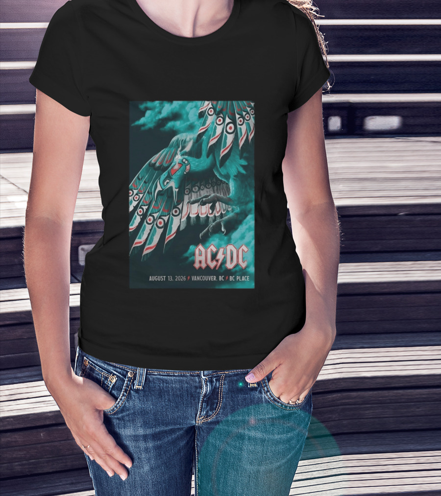 AC DC August 13 2026 Vancouver BC Place T-Shirt