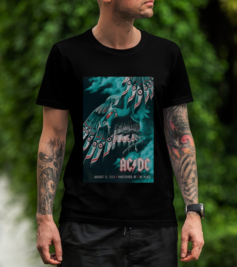 AC DC August 13 2026 Vancouver BC Place T-Shirt