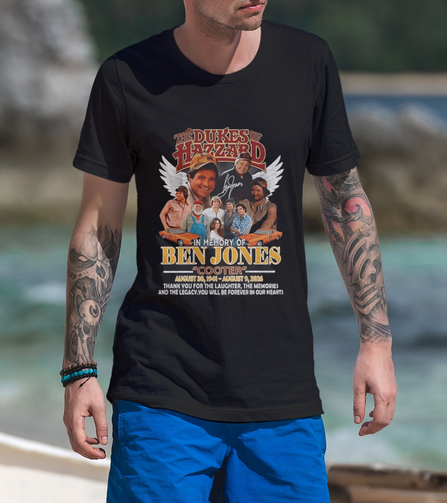The Dukes Of Hazzard Ben Jones Cooter Tribute Thank You For The Laughter And Legacy T-Shirt