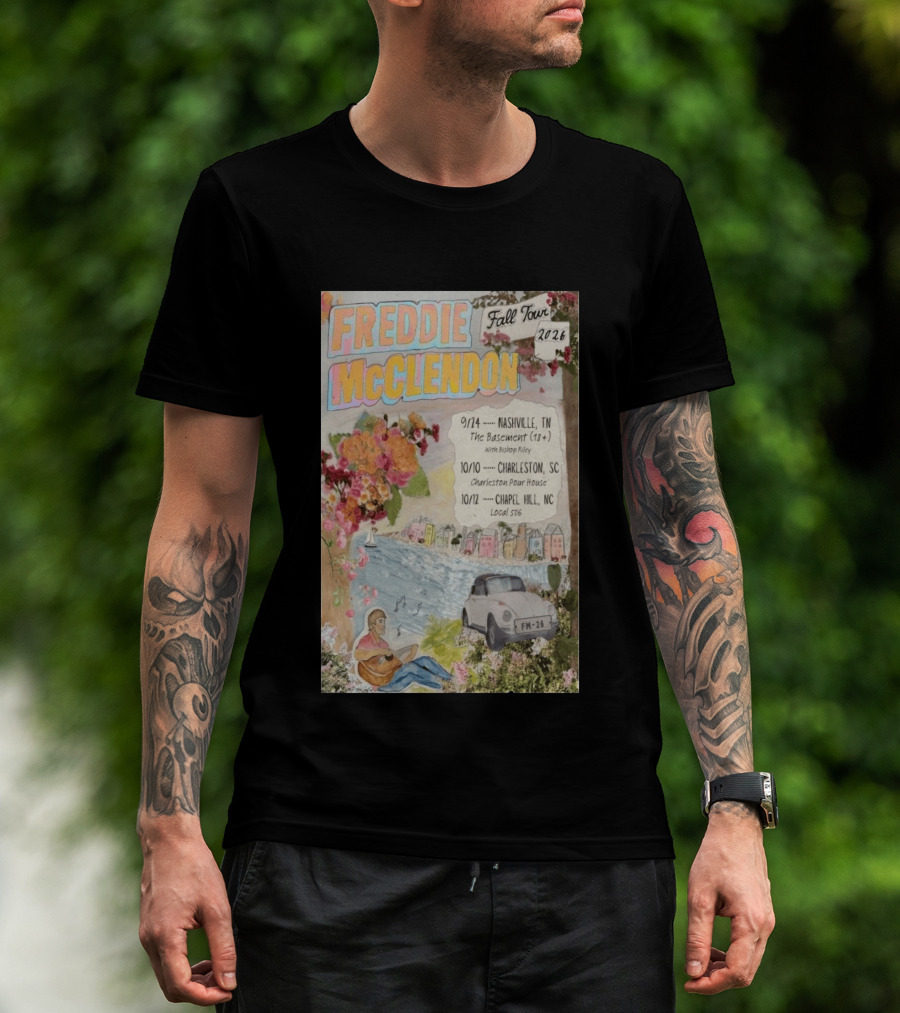 Freddie McClendon Fall Tour 2026 Nashville The Basement Concert T-Shirt
