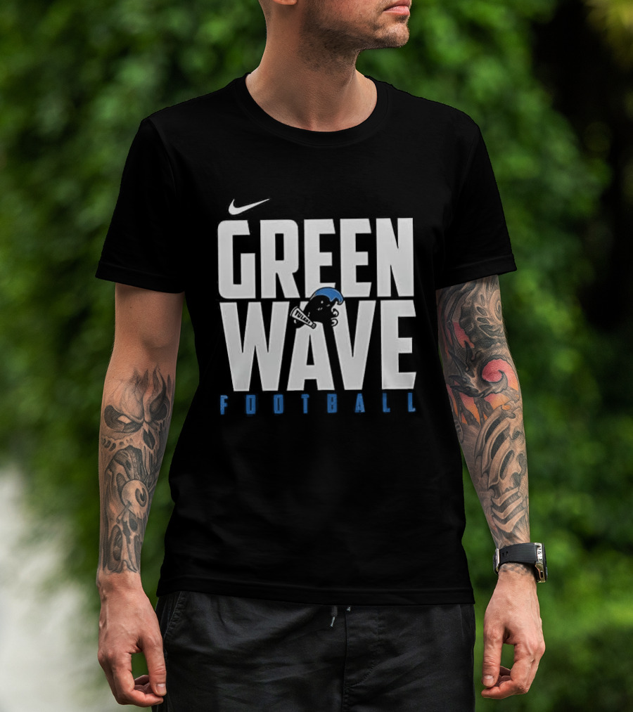 Nike Green Wave Football Tulane T-Shirt