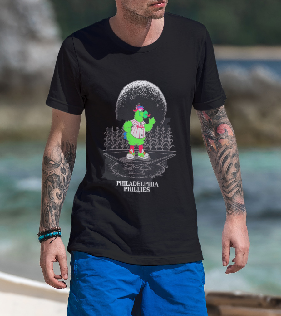 Philadelphia Phillies Field Of Dreams Phanatic Baseball Cornfield Moon T-Shirt