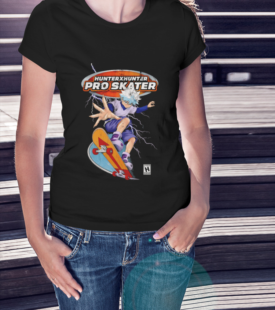 Hunter X Hunter Pro Skater Killua Zoldyck Lightning Skateboard T-Shirt