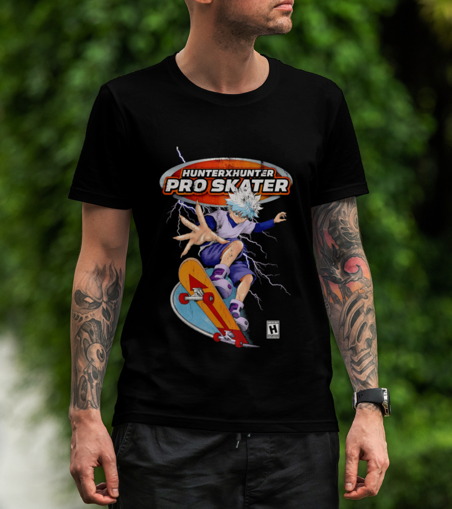 Hunter X Hunter Pro Skater Killua Zoldyck Lightning Skateboard T-Shirt