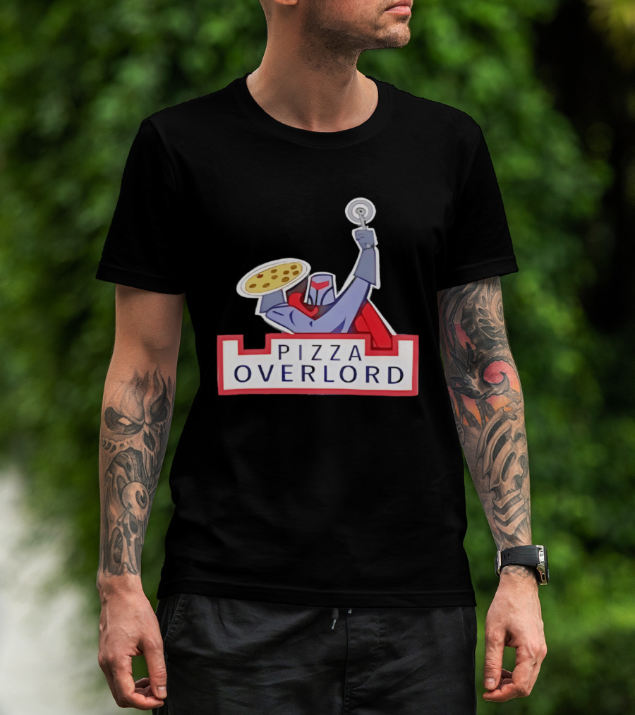 Pizza Overlord Knight With Pizza Slice And Cutter T-Shirt