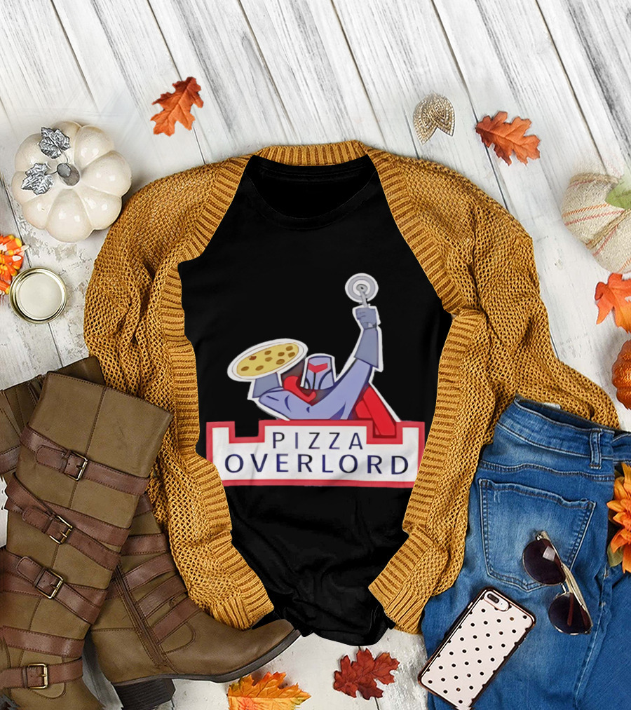 Pizza Overlord Knight With Pizza Slice And Cutter T-Shirt