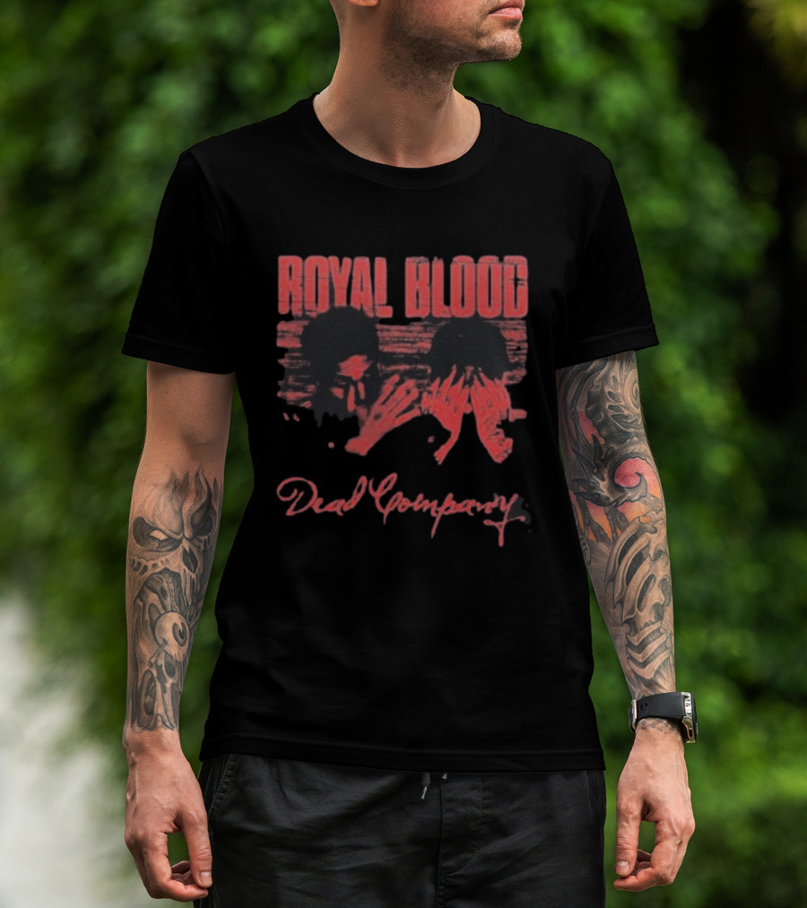 Royal Blood Dead Company Faded Texture Abstract Face T-Shirt