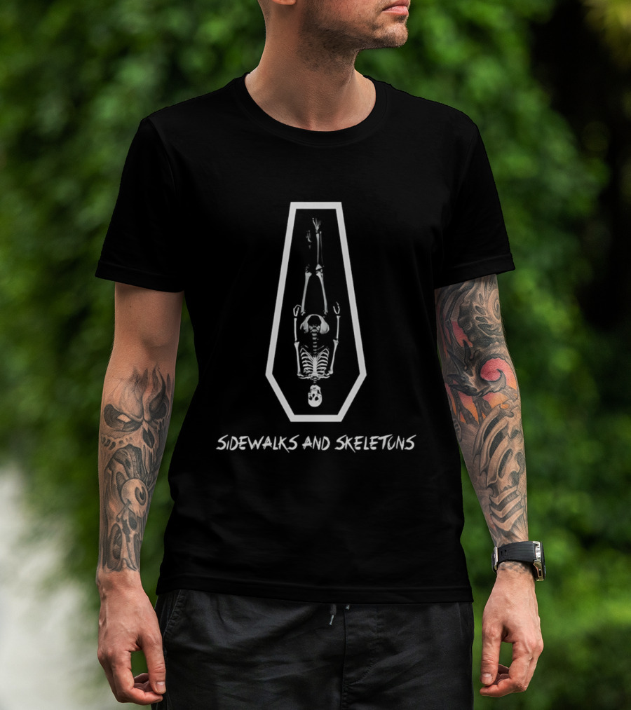 Sidewalks And Skeletons Burial Coffin Skeleton T-Shirt