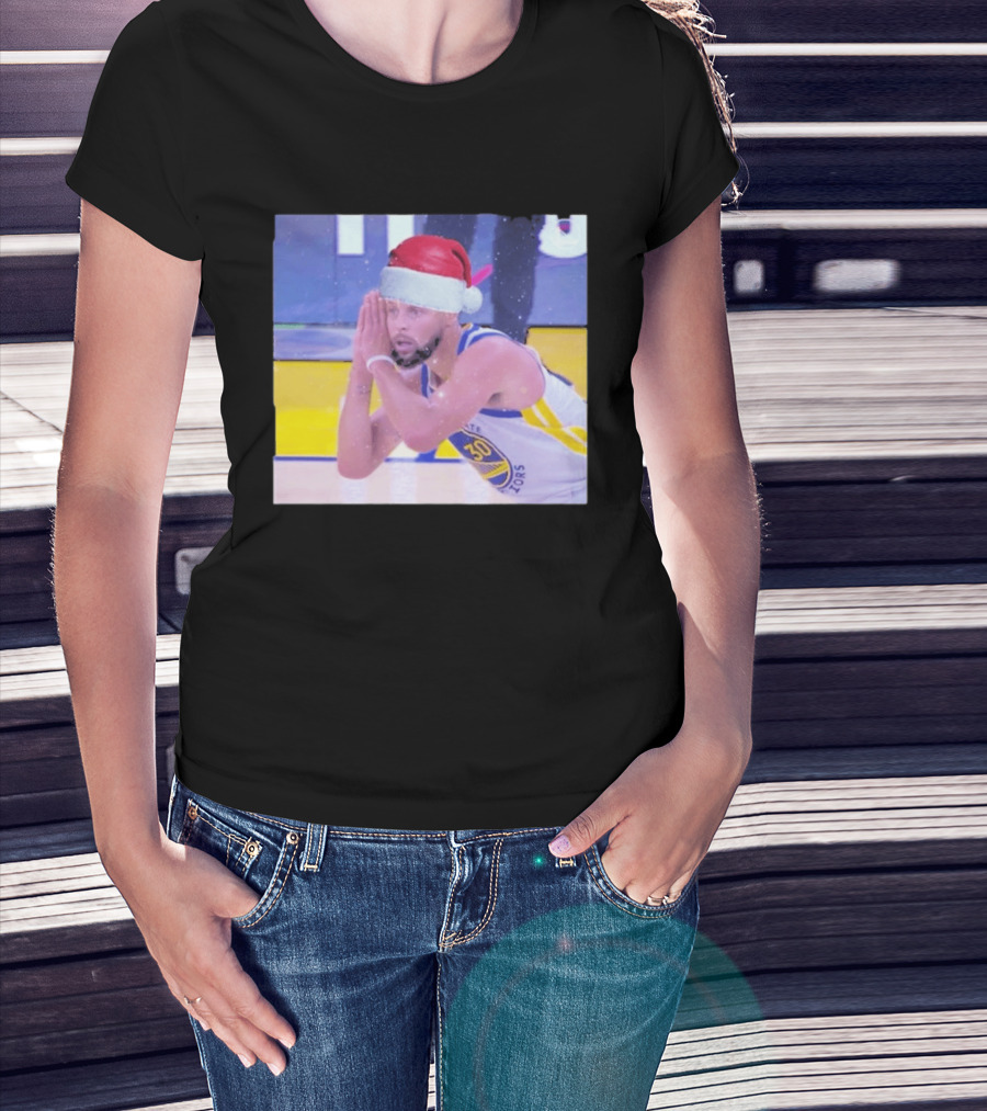 Steph Curry Night Night Xmas 2026 Santa Hat Basketball Fan Holiday T-Shirt