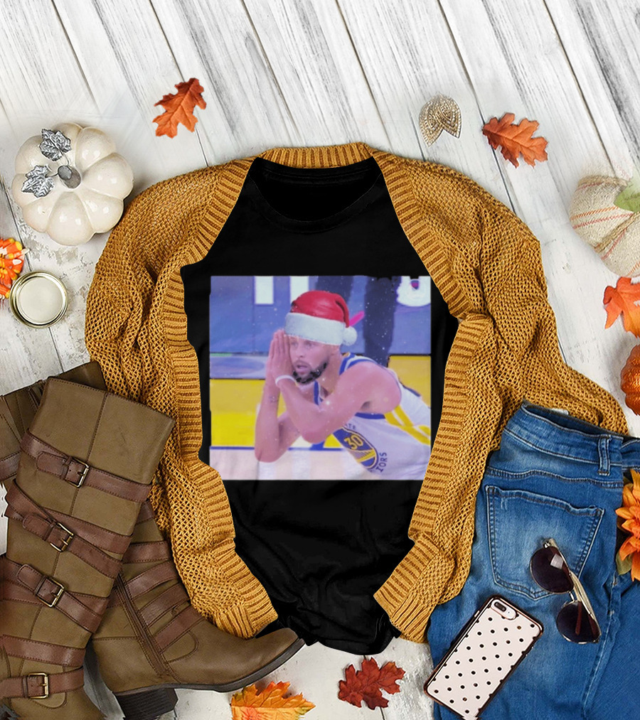 Steph Curry Night Night Xmas 2026 Santa Hat Basketball Fan Holiday T-Shirt