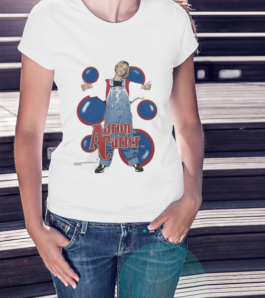 Aaron Carter 90s Overalls Style Pop Music Nostalgia T-Shirt