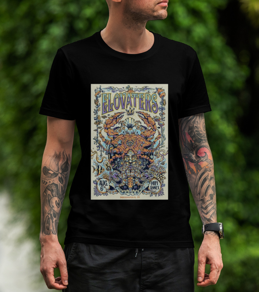 The Elovaters Aug 6 2026 Indianapolis IN Hifi Annex Tour T-Shirt