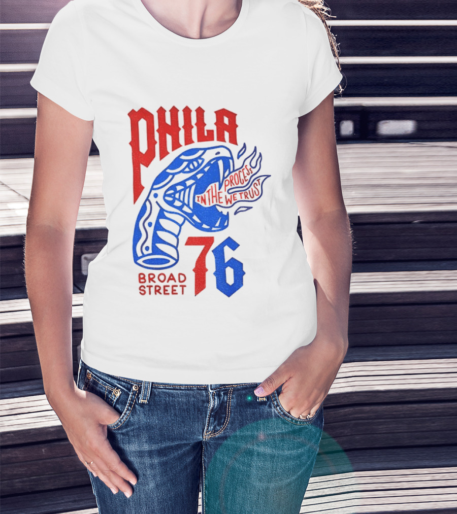 Phila 76 Broad Street In The Process We Trust Serpent T-Shirt