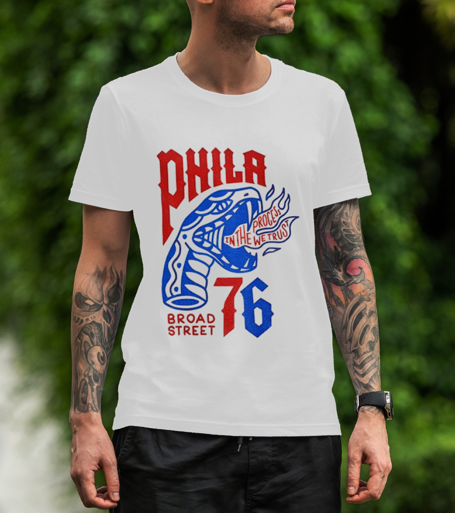 Phila 76 Broad Street In The Process We Trust Serpent T-Shirt
