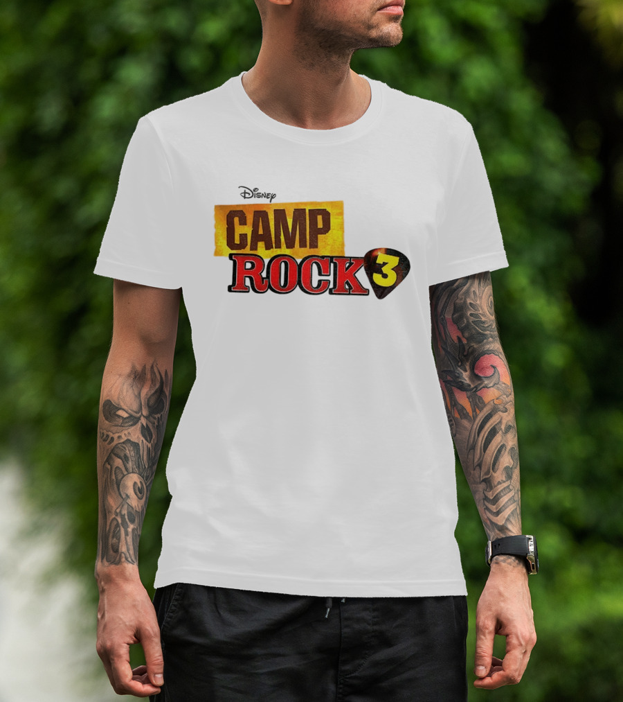 Disney Camp Rock 3 Logo And Guitar Pick T-Shirt
