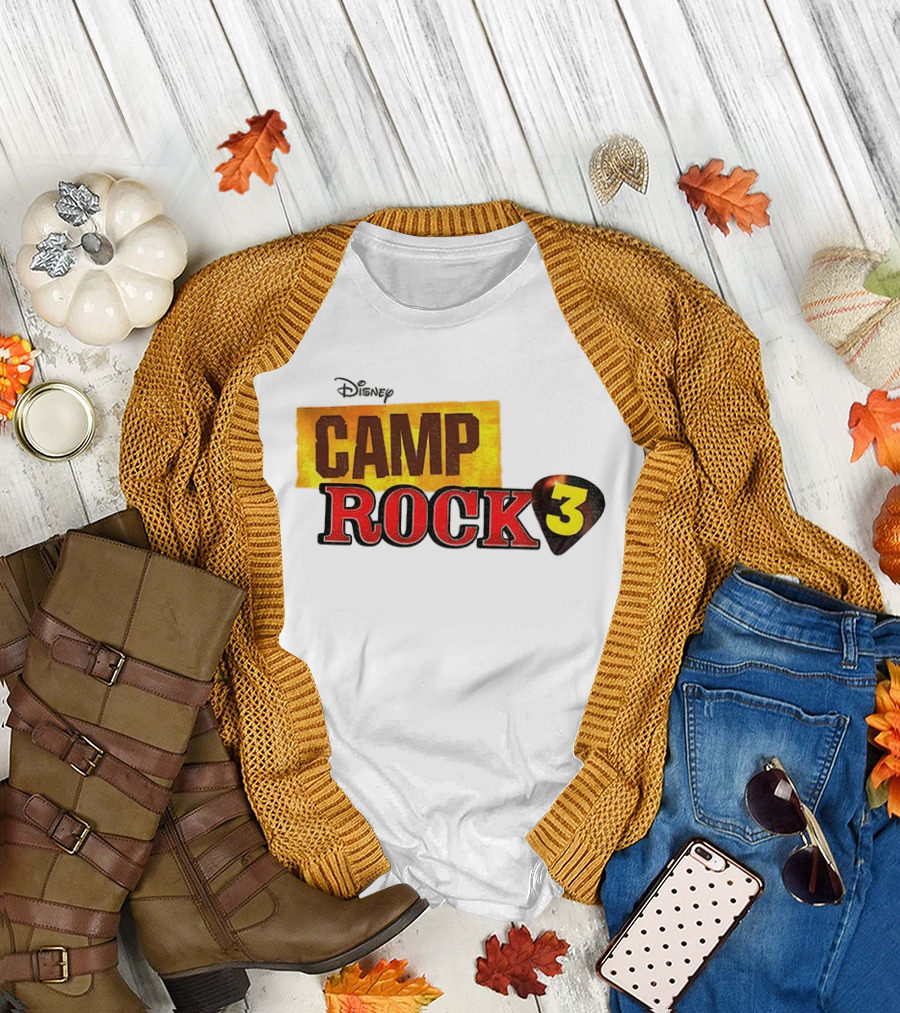 Disney Camp Rock 3 Logo And Guitar Pick T-Shirt