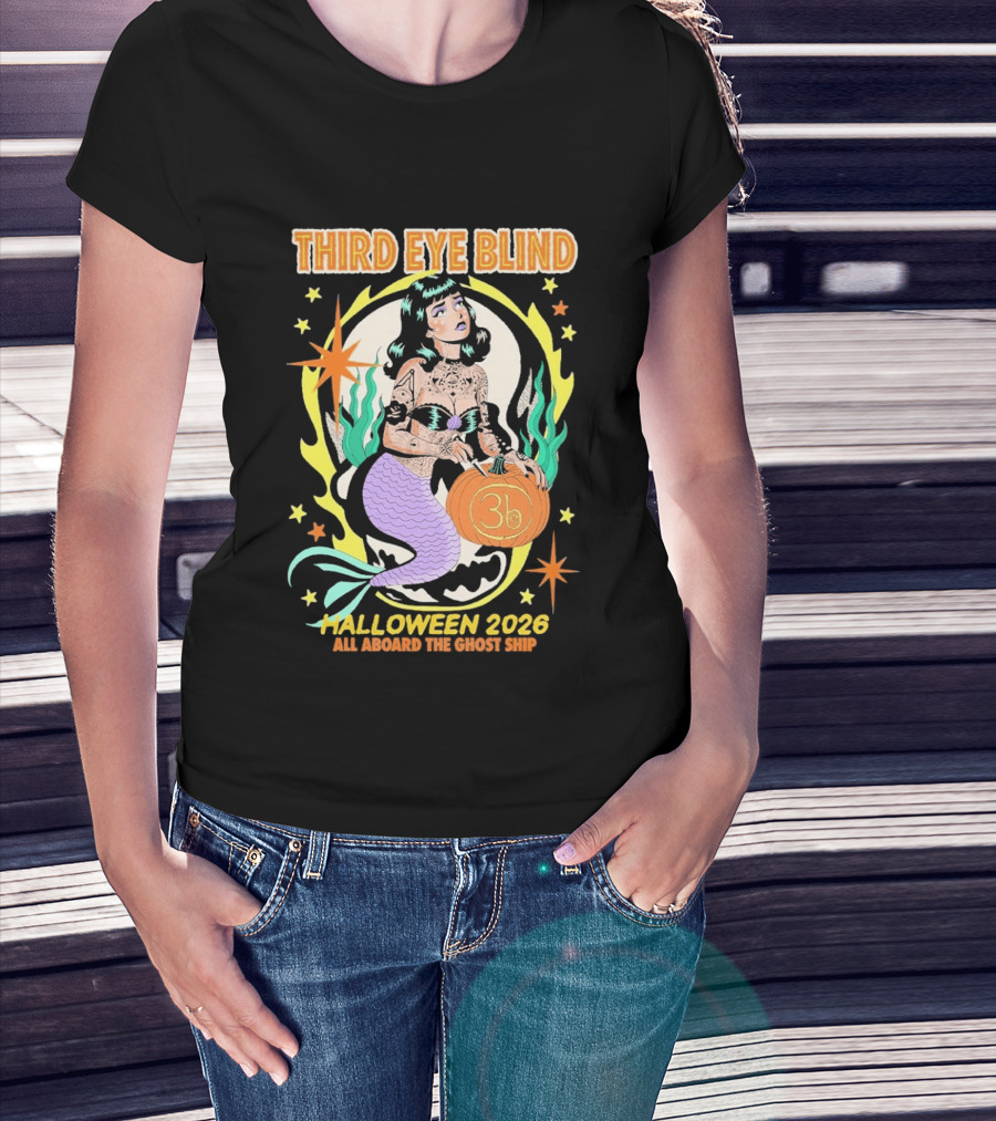 Third Eye Blind Halloween 2026 Mermaid All Aboard The Ghost Ship T-Shirt