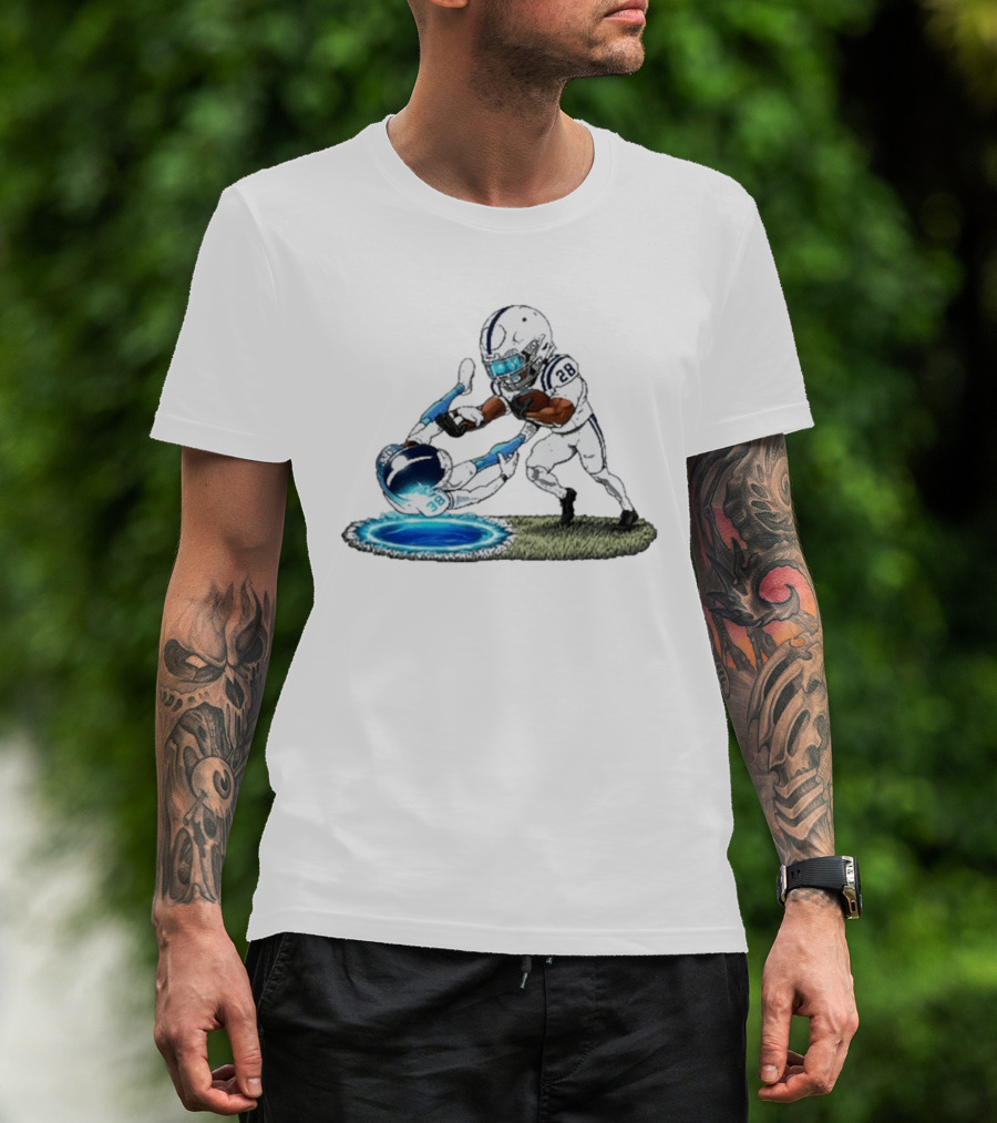 Jonathan Taylor Indianapolis Colts 28 Football Caricature T-Shirt