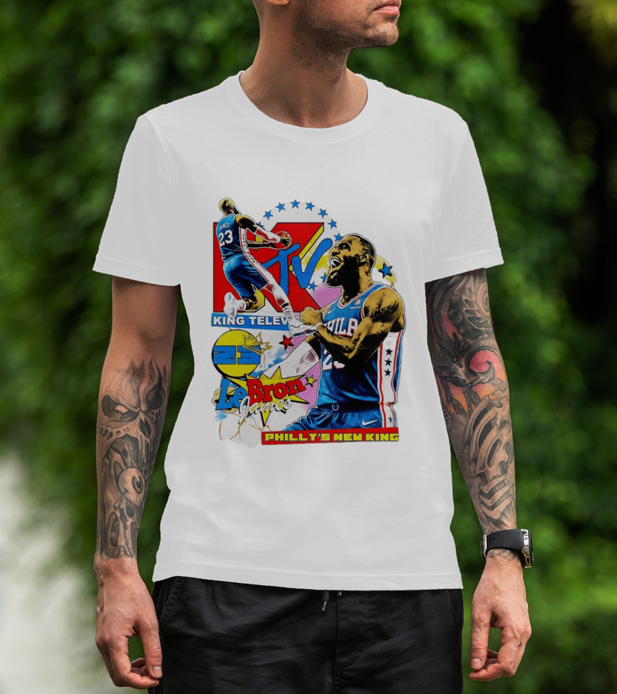 LeBron James MTV King Television Philly's New King Philadelphia 76ers T-Shirt