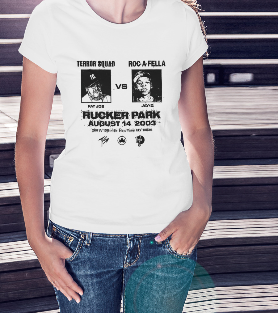 Terror Squad Fat Joe Vs Roc A Fella Jay Z Rucker Park August 30 2003 34th Annual Entertainer's Basketball Classic NYC T-Shirt