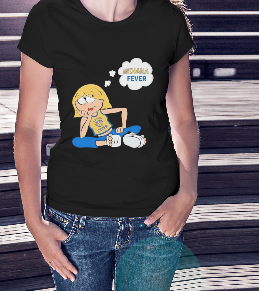 WNBA Indiana Fever Blonde Girl Cartoon Thought Bubble T-Shirt