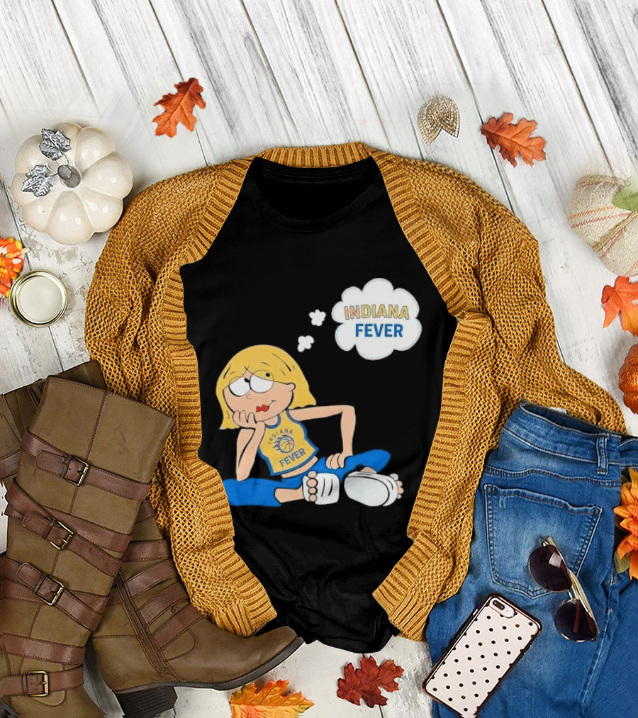 WNBA Indiana Fever Blonde Girl Cartoon Thought Bubble T-Shirt