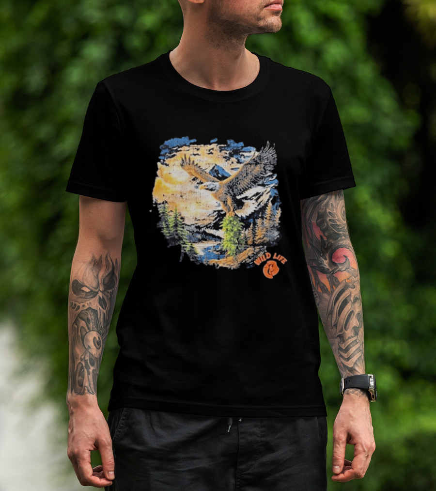 Cookies X Wildlife Soaring Eagle Mountain Scene T-Shirt