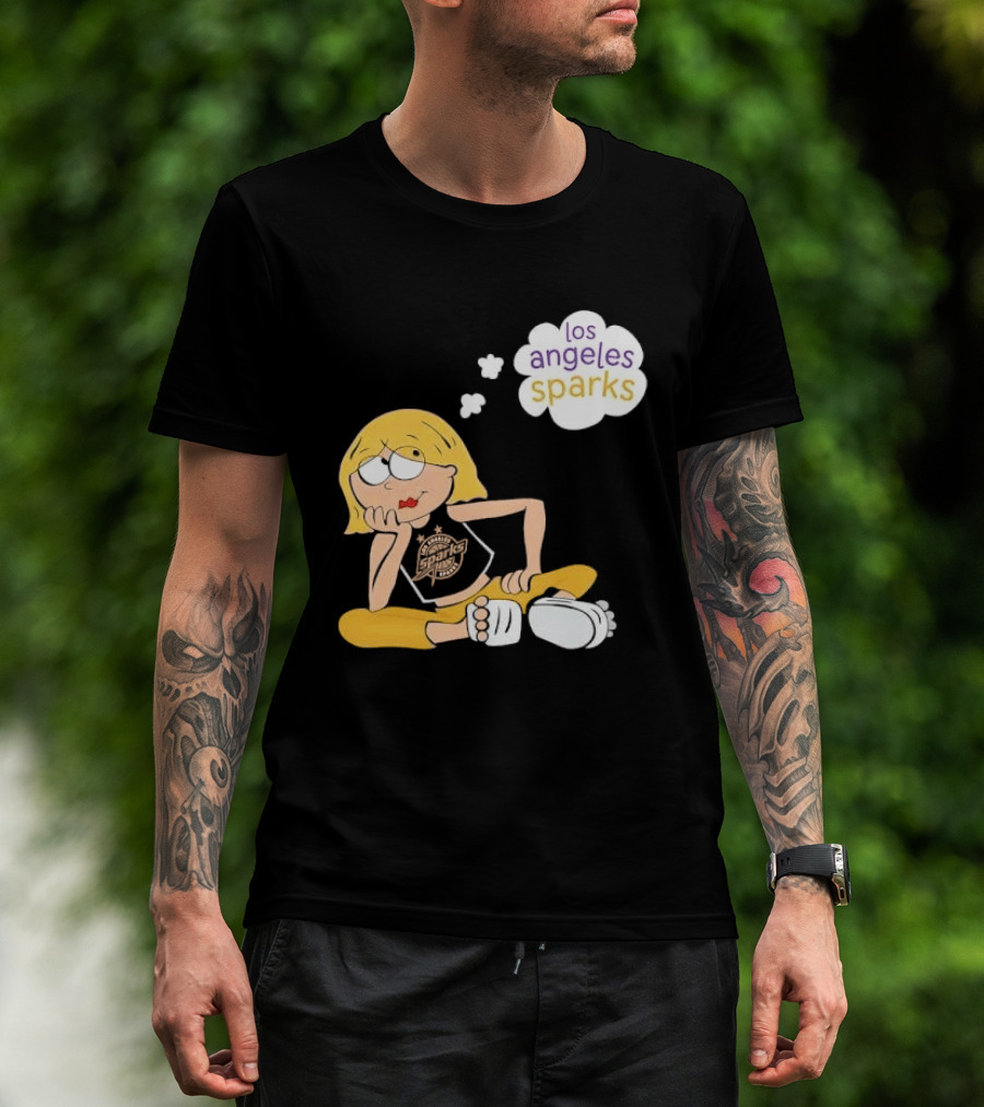 Los Angeles Sparks WNBA Blonde Girl With Astronaut Thought Bubble T-Shirt