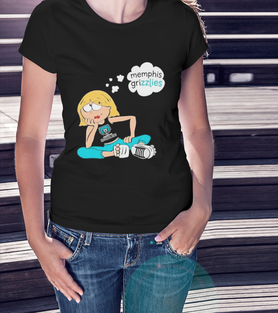 Memphis Grizzlies NBA Cartoon Blonde Girl Daydreaming Thought Bubble T-Shirt