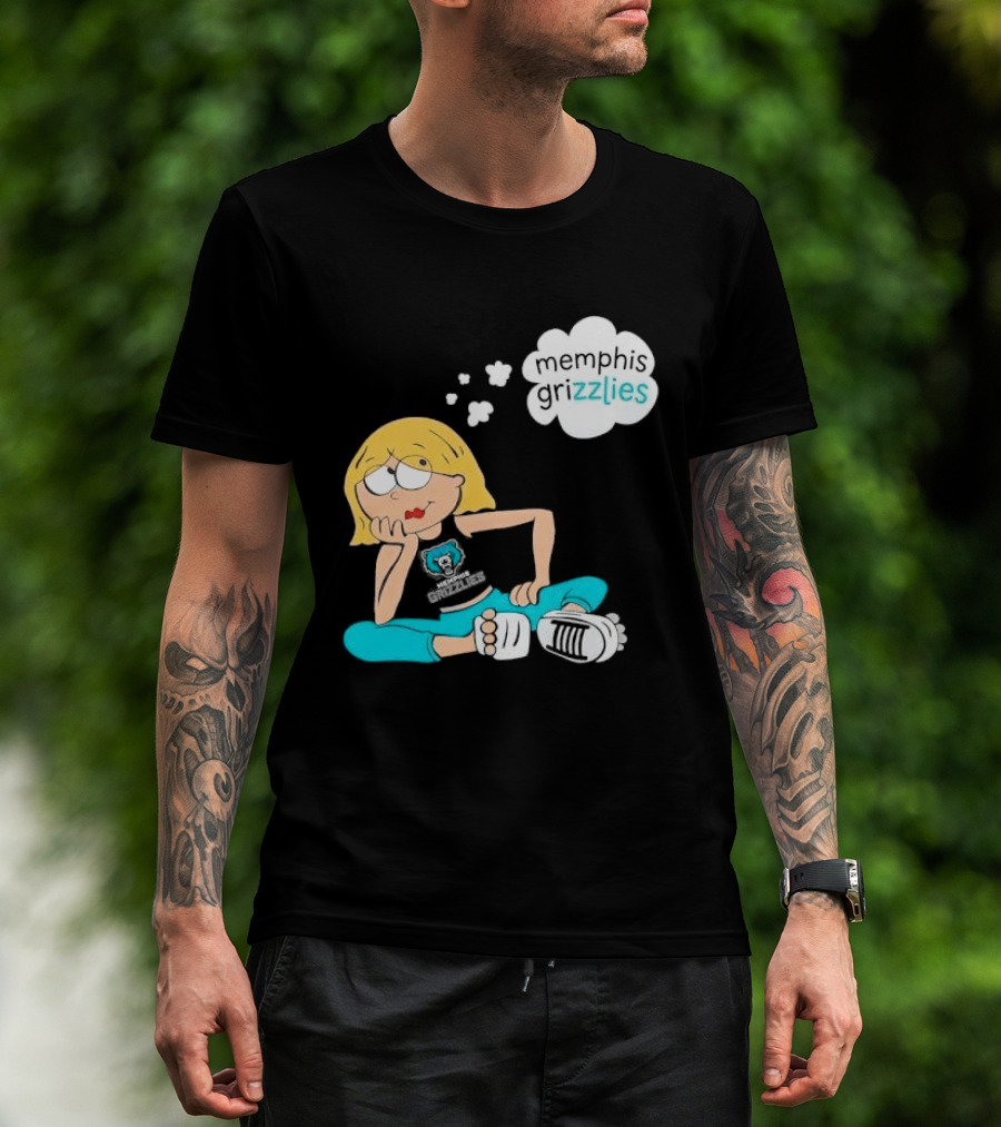 Memphis Grizzlies NBA Cartoon Blonde Girl Daydreaming Thought Bubble T-Shirt