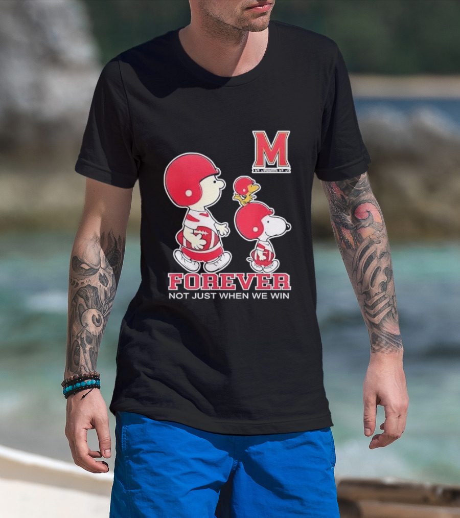 Charlie Brown And Snoopy Forever Loyalty Maryland Terrapins Fan T-Shirt