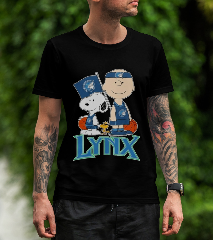 Minnesota Lynx Snoopy Charlie Brown WNBA Basketball Woodstock T-Shirt