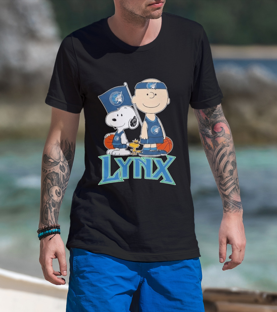 Minnesota Lynx Snoopy Charlie Brown WNBA Basketball Woodstock T-Shirt