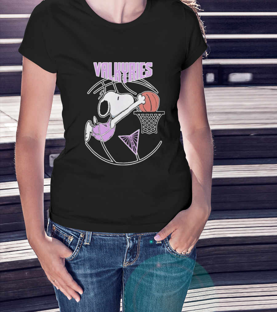 Snoopy Valkyries Basketball Dunk WNBA Golden State T-Shirt