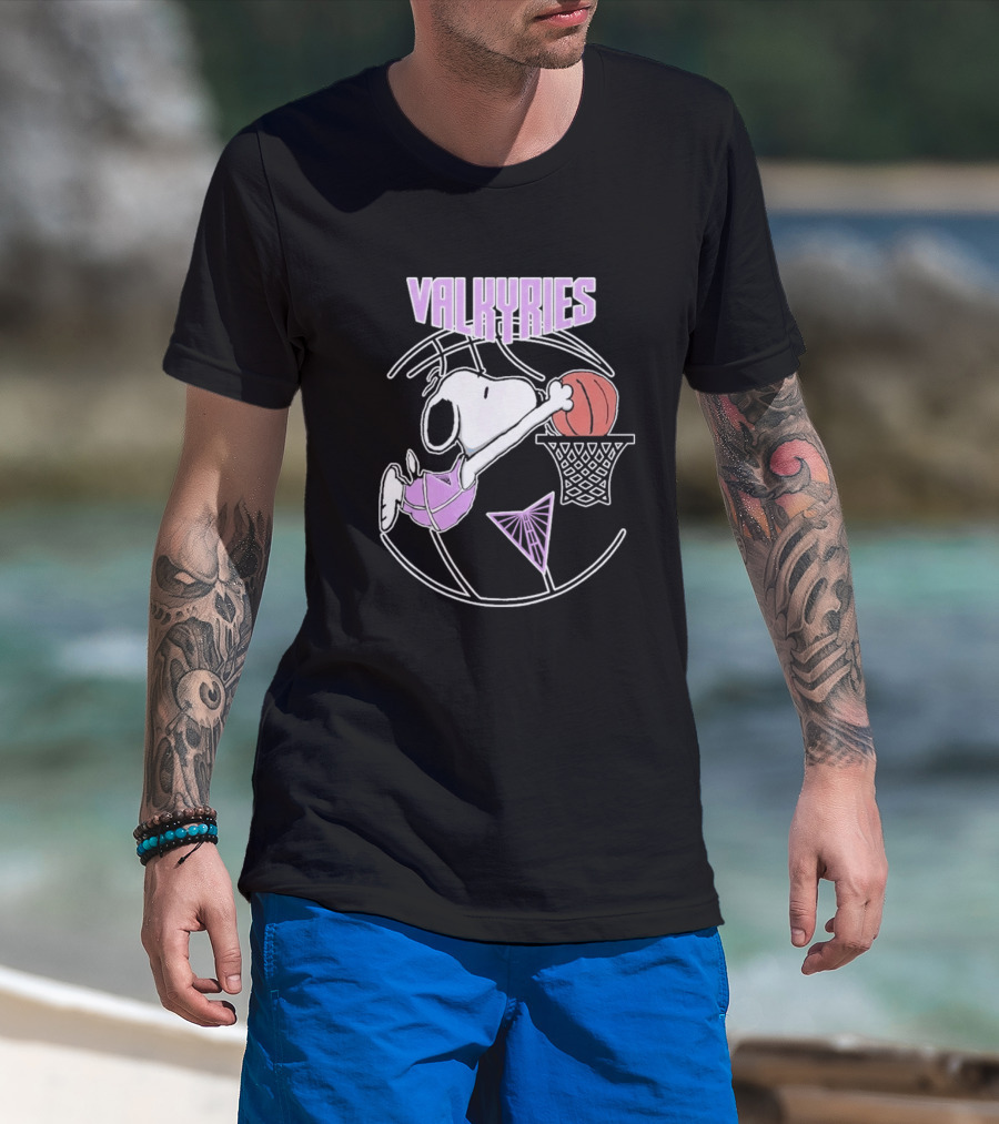 Snoopy Valkyries Basketball Dunk WNBA Golden State T-Shirt