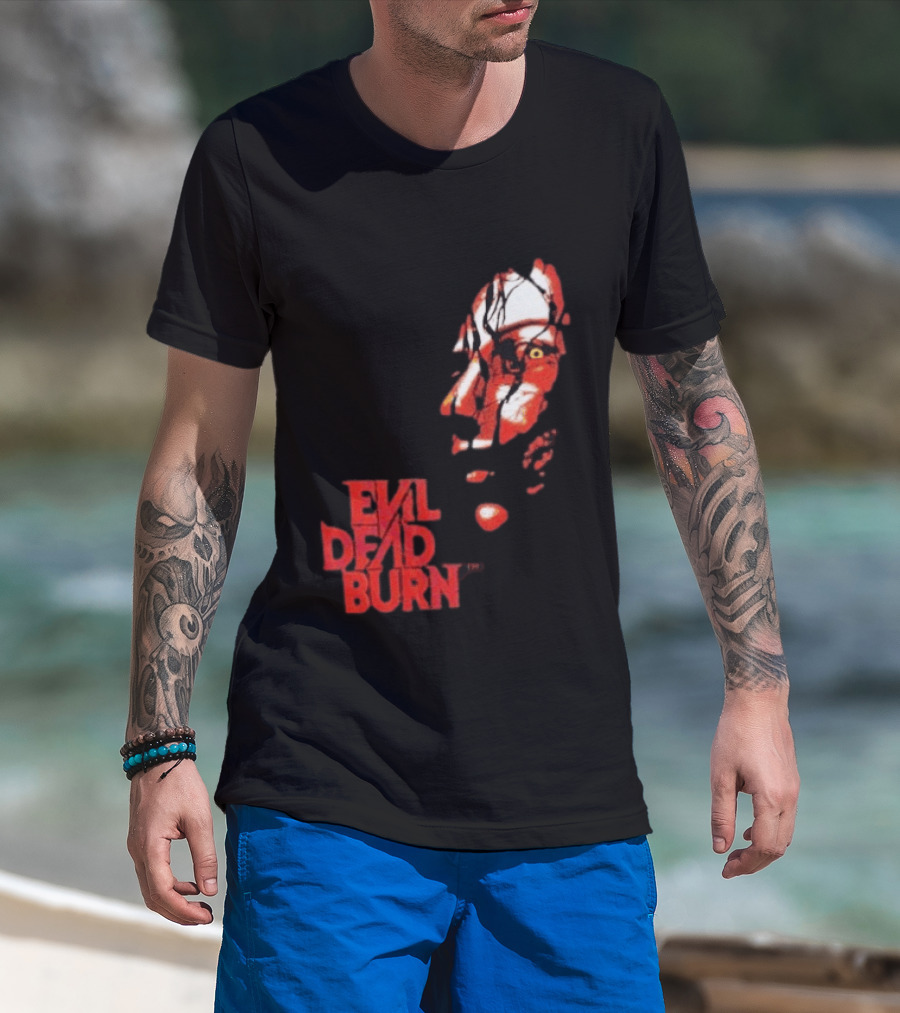 Halloween Horror Nights 2026 Evil Dead Burn Face Red T-Shirt
