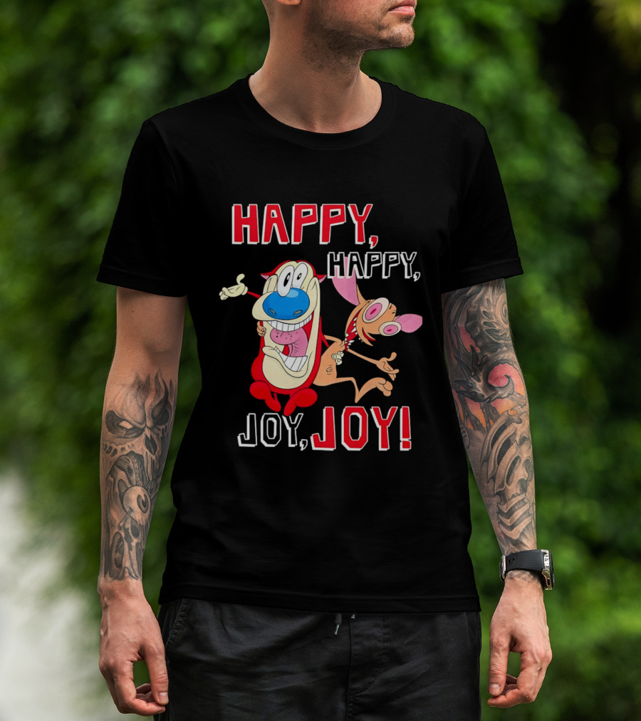 Happy Happy Joy Joy Ren Stimpy Characters T-Shirt