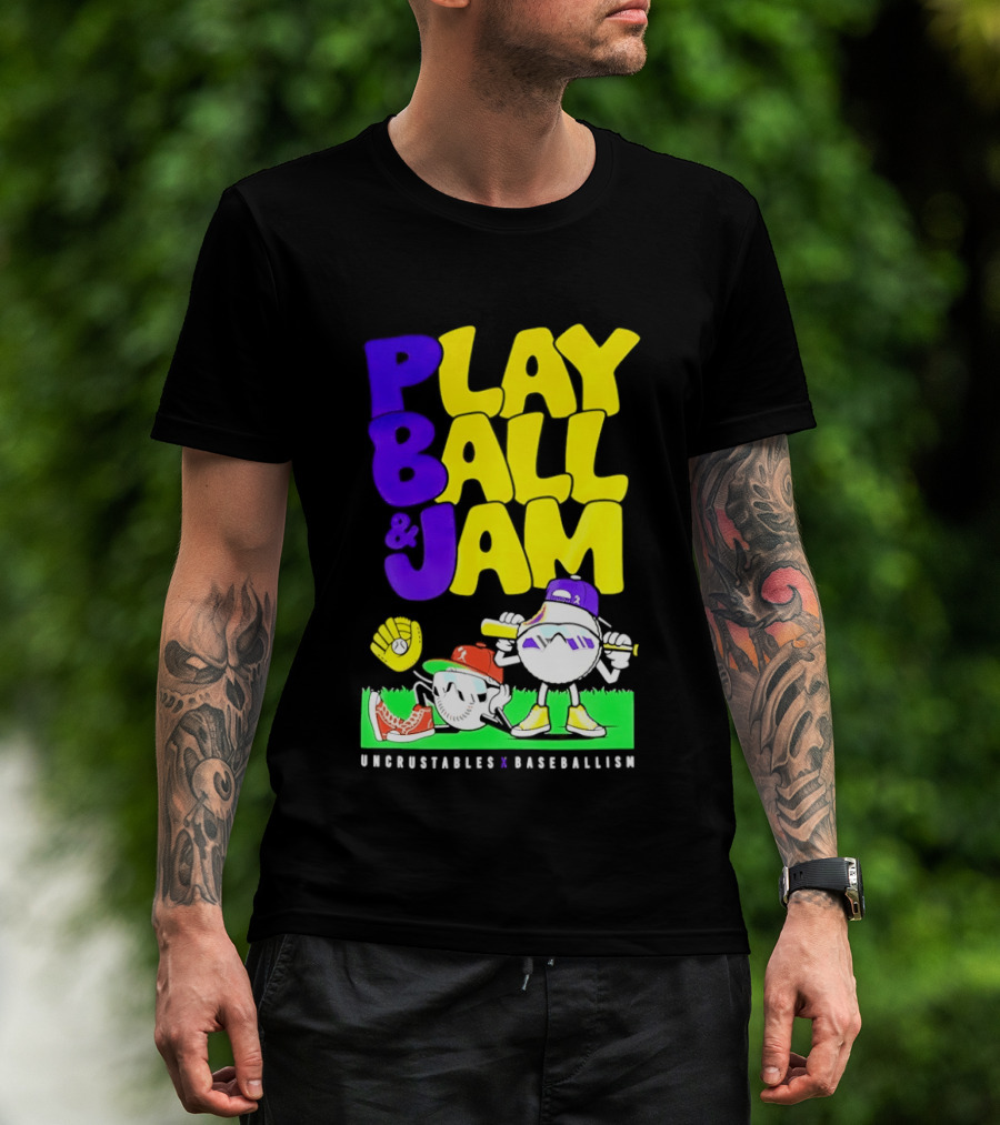 Play Ball Jam Uncrustables Baseball Fun T-Shirt