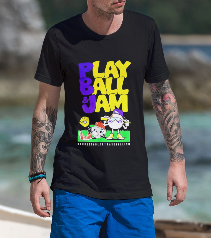 Play Ball Jam Uncrustables Baseball Fun T-Shirt