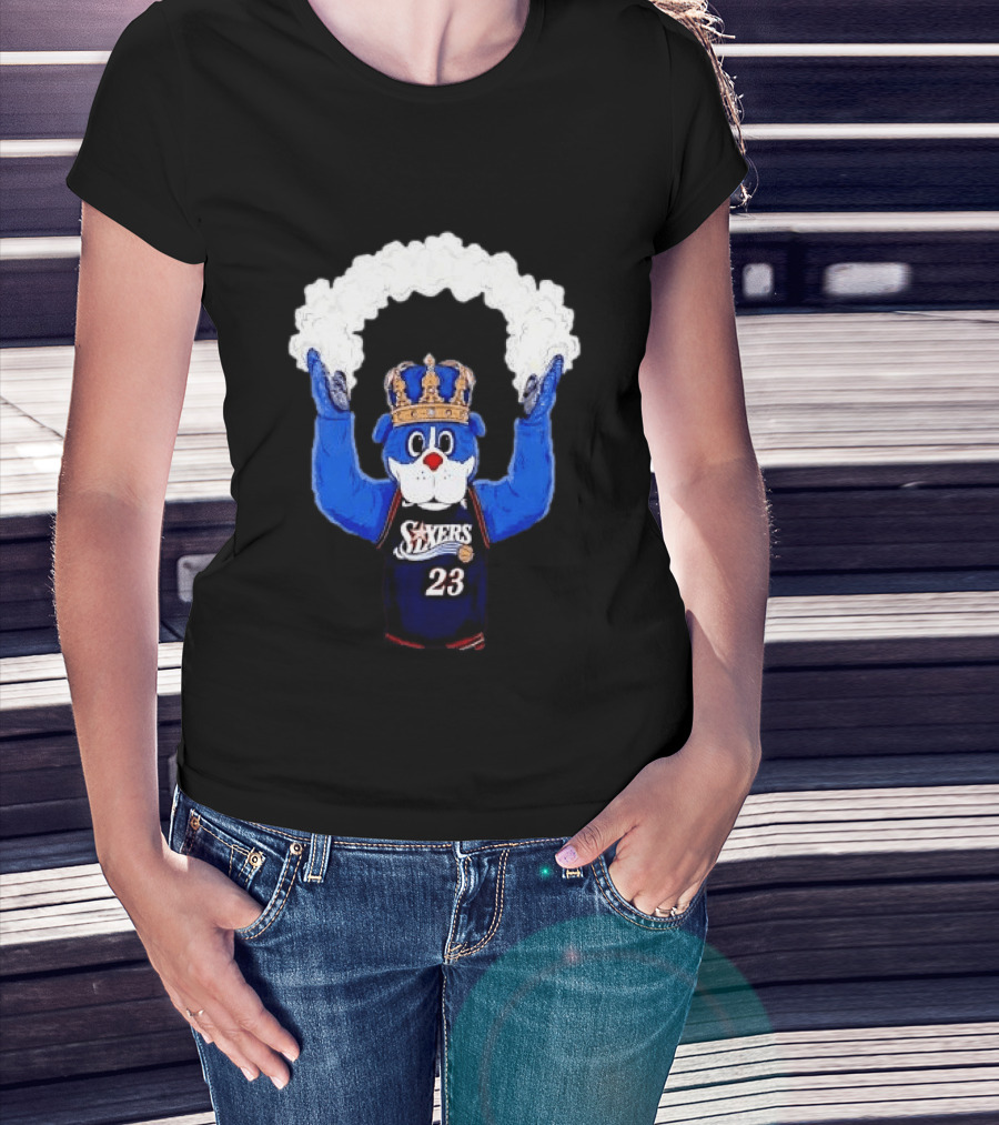 Philadelphia 76ers Franklin The Dog Mascot With Crown NBA 23 Play The Suns T-Shirt
