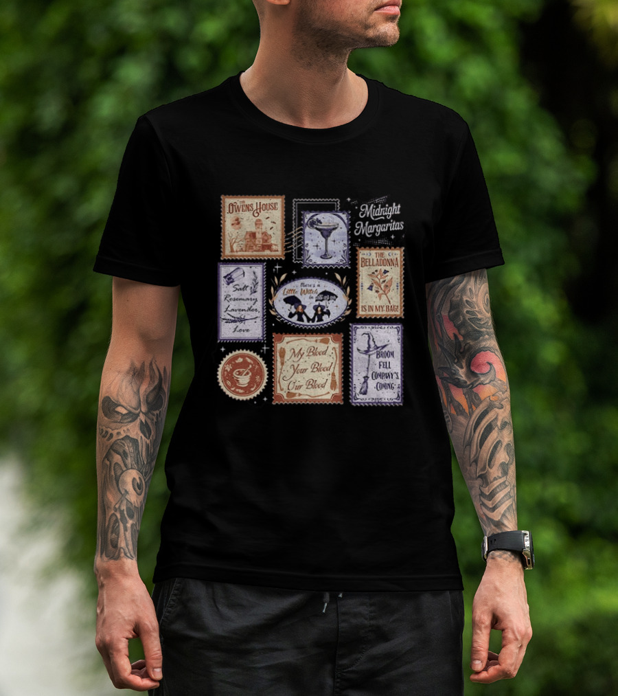 The Owens House Midnight Margaritas Salt Rosemary Lavender Spell Broom Fell Feels Like Little Witch Is In My Bag T-Shirt