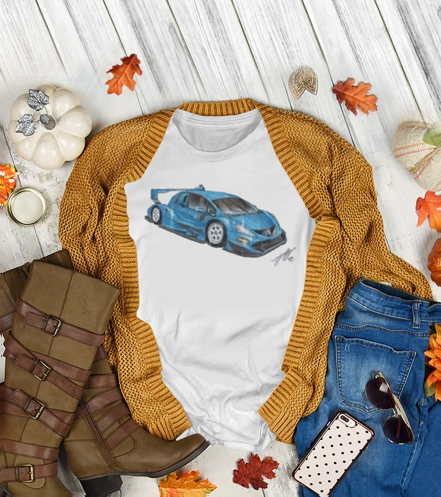 Grentperez Fig Blue Race Car T-Shirt