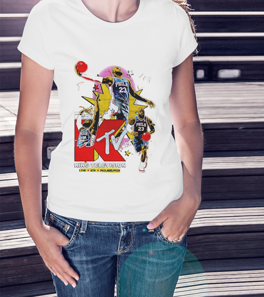 King Television Philadelphia 23 Philadelphia 76ers NBA KTV MTV Live T-Shirt