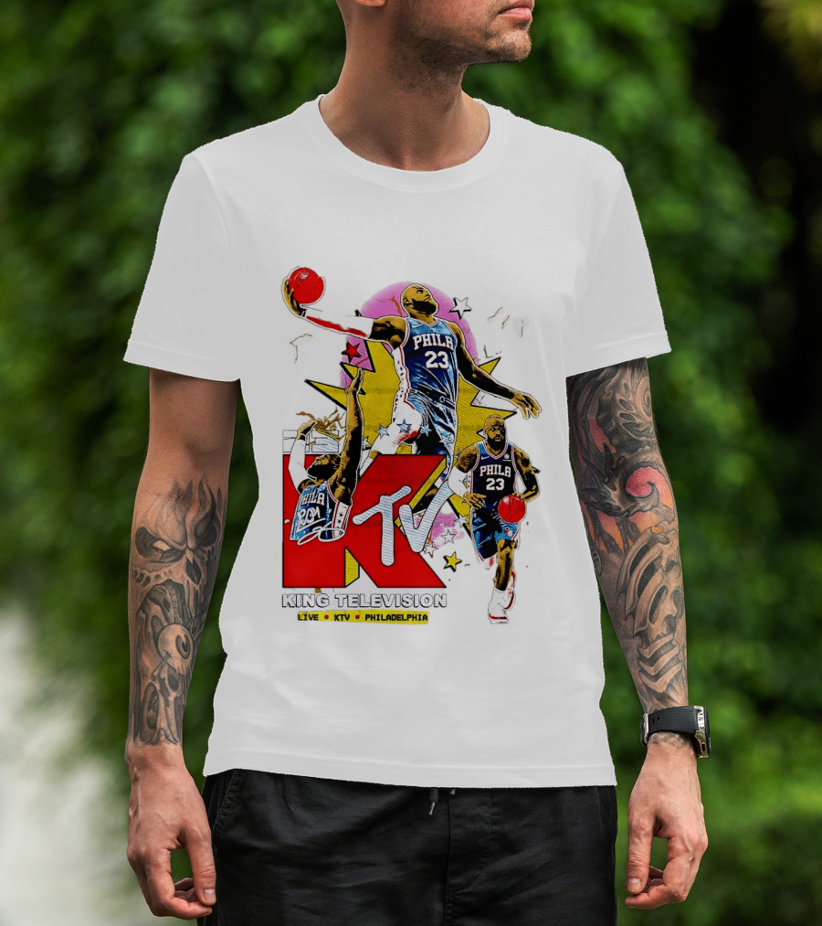 King Television Philadelphia 23 Philadelphia 76ers NBA KTV MTV Live T-Shirt